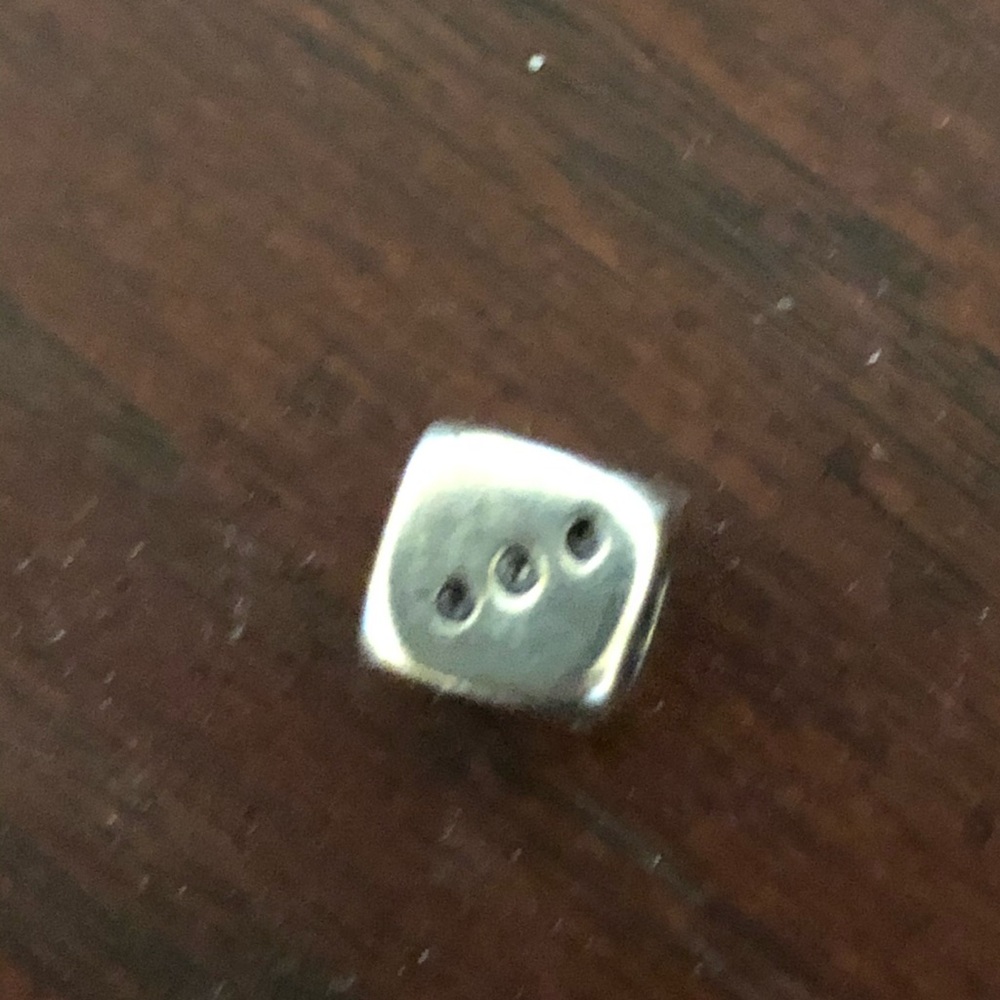 Trollbeads “Dice” Silver Charm